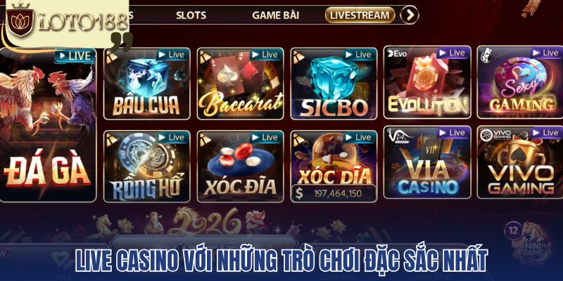 Live Casino với những trò chơi đặc sắc nhất